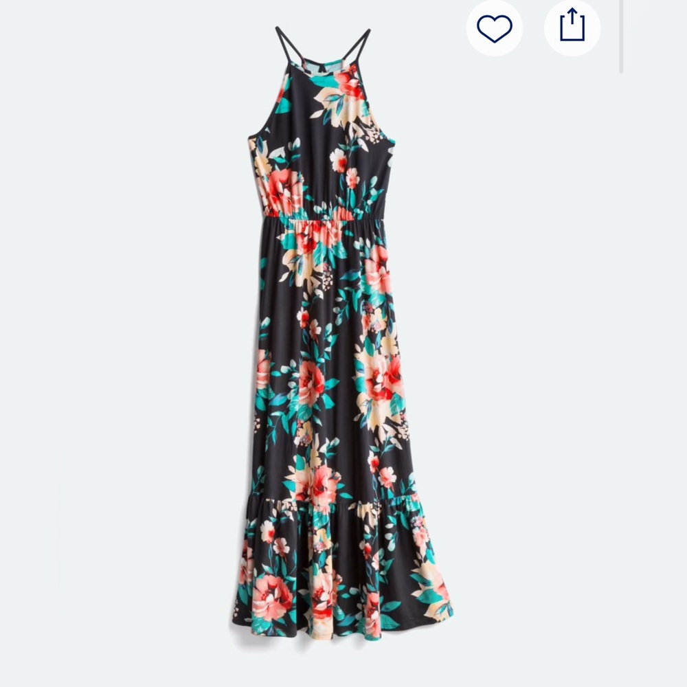 French Grey Halter Maxi Sundress